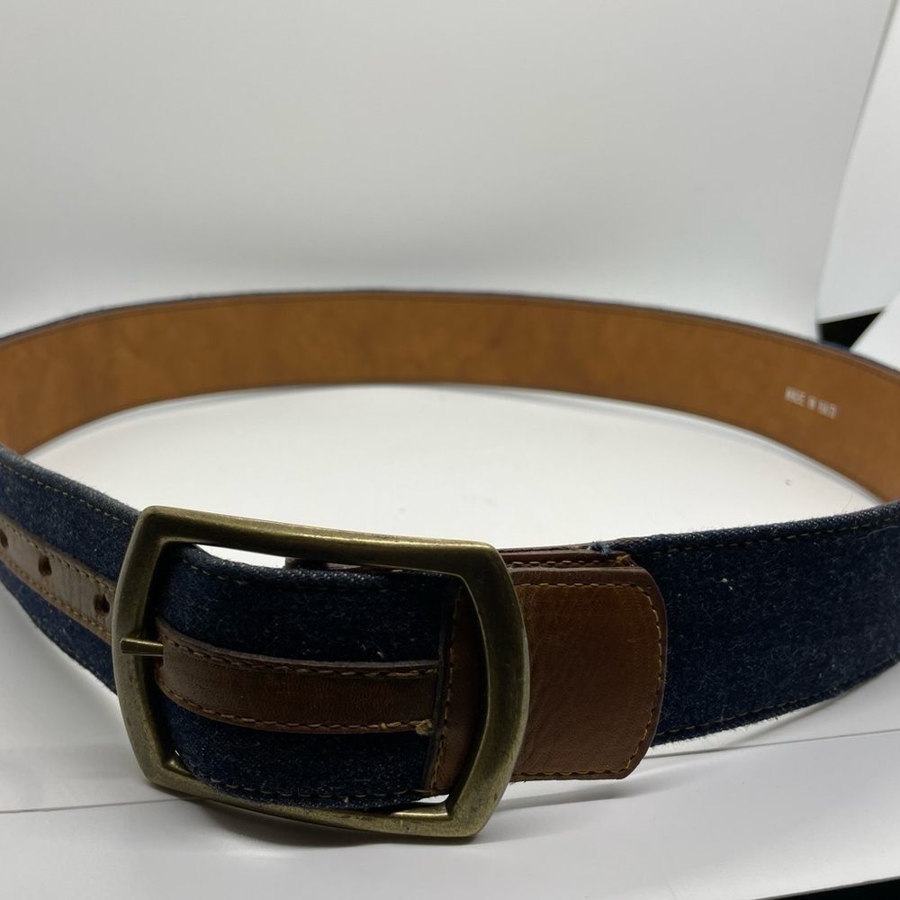 Embroidered denim blue Floral Belt  Hand Stitched In Bloom size 34‌‌‌‌‌‌‌‌‌‌‌‌‌ - Picture 5 of 6